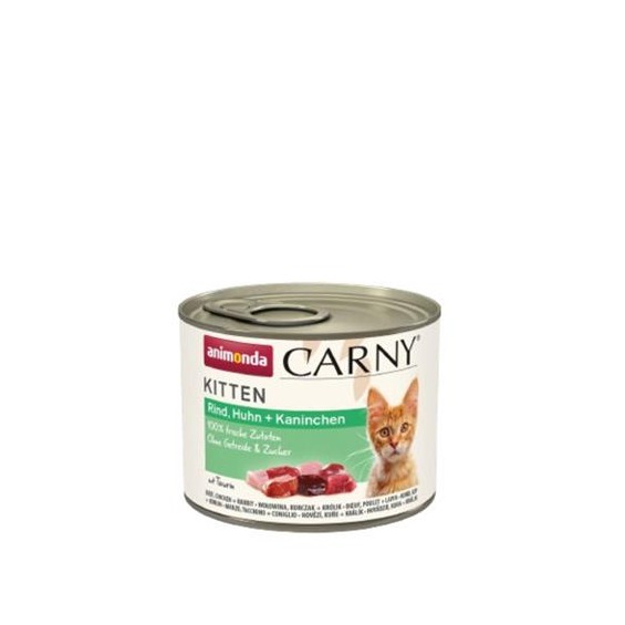 Animonda CARNY® cat Kitten hovädzie, kuracie mäso a králik bal. 12 x 200 g konzerva